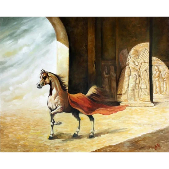 Palace Horse Oil Painting | Simurg Art Gallery
