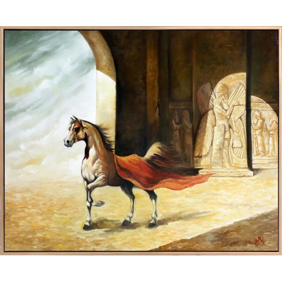 Saray Atı Yağlı Boya Tablosu