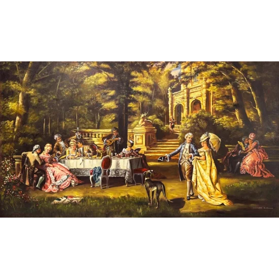 In the Palace Garden Oil Painting