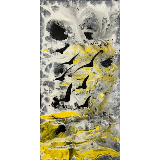 Yellow-Black Oil Painting