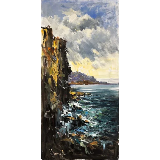 From Steep Cliffs to the Sea Oil Painting