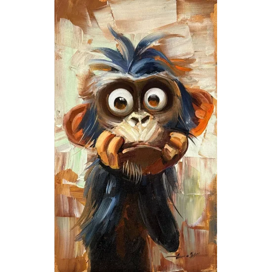 The Surprised Monkey Oil Painting