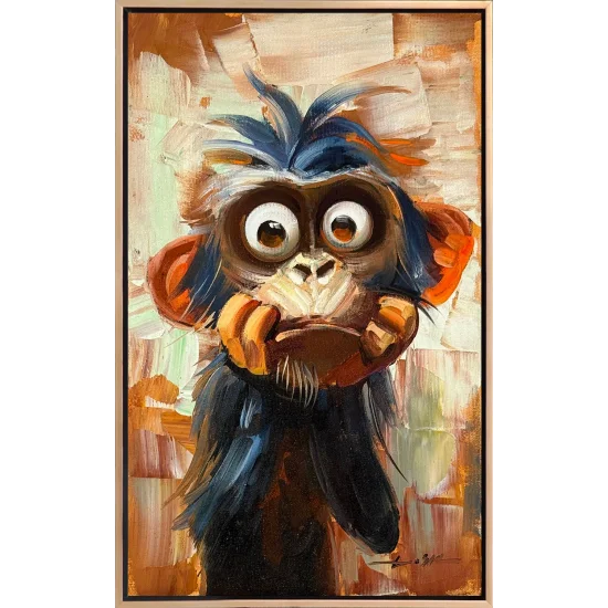 The Surprised Monkey Oil Painting