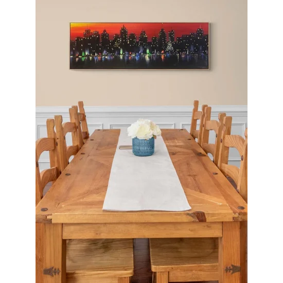 Şehrin Işıkları Yağlı Boya Tablosu