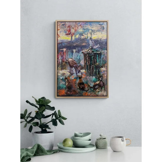 Şehrin Sessiz Tanıkları Yağlı Boya Tablosu