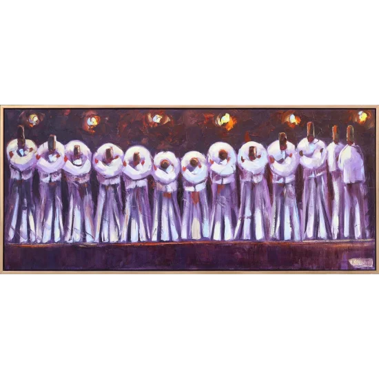 Saluting Whirling Dervishes Oil Painting | Simurg Art Gallery