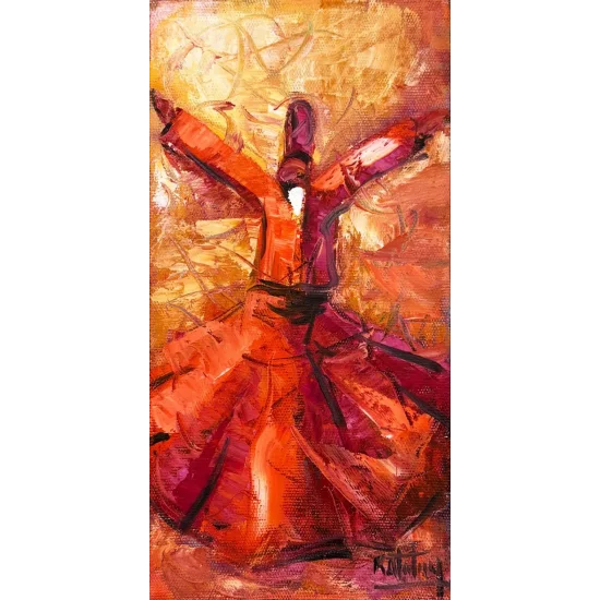 Semazen Sükuneti Yağlı Boya Tablosu