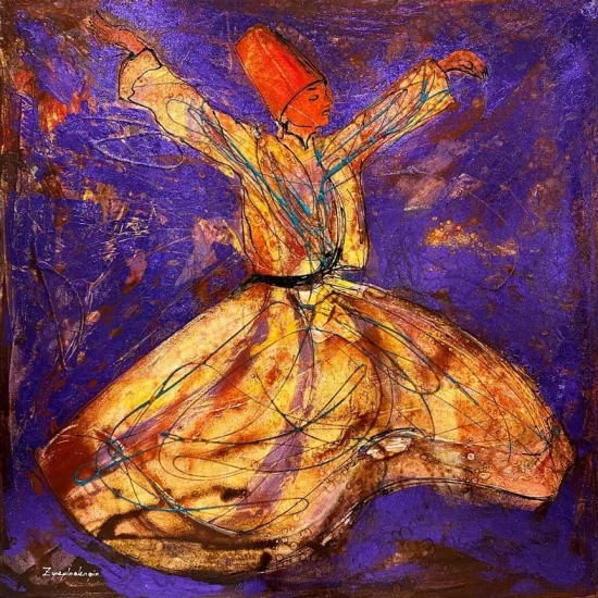 Peaceful Dance of the Whirling Dervish Oil Painting
