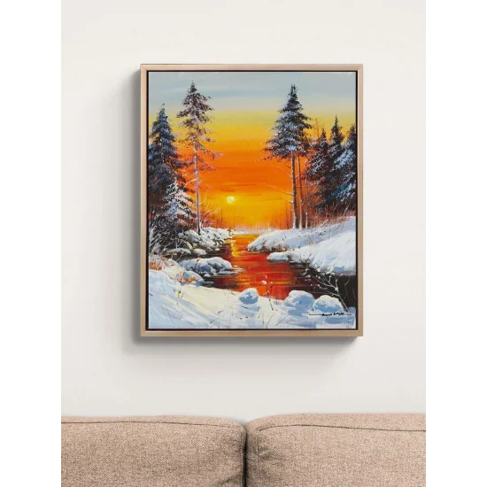 Sessiz Kış Yağlı Boya Tablosu