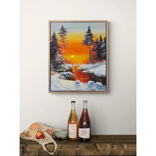 Sessiz Kış Yağlı Boya Tablosu