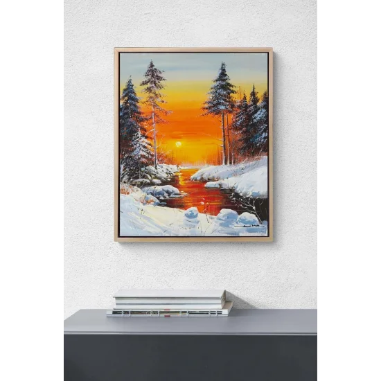 Sessiz Kış Yağlı Boya Tablosu