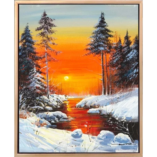 Sessiz Kış Yağlı Boya Tablosu