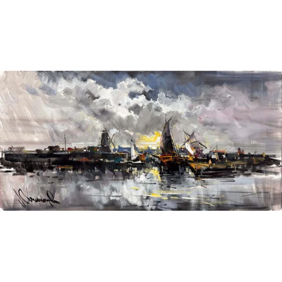 Silent Harbor Oil Painting