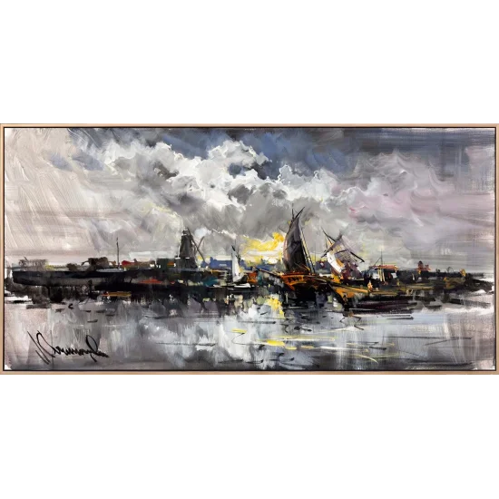 Silent Harbor Oil Painting