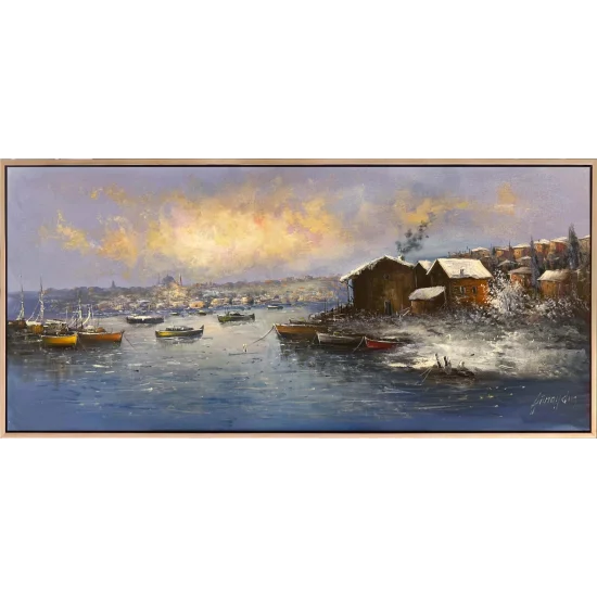 Sessiz Sular İstanbul Yağlı Boya Tablosu