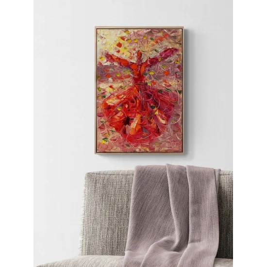 Sessiz Zikir Semazen Yağlı Boya Tablosu