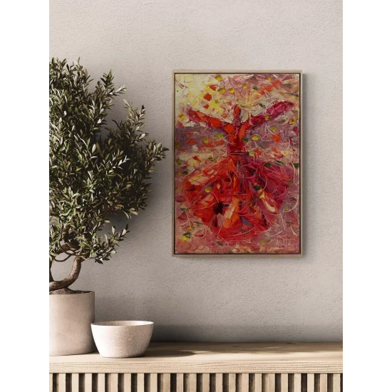 Sessiz Zikir Semazen Yağlı Boya Tablosu