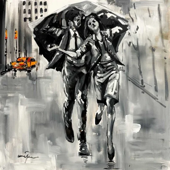 Between Lovers Oil Painting