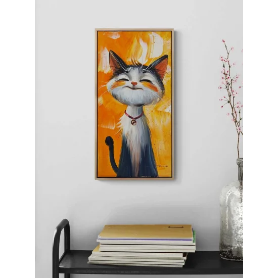 Adorable Cat Oil Painting