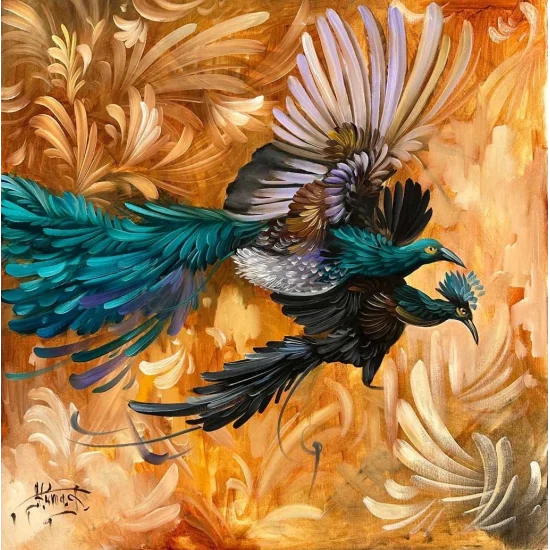 Simurgs Echo Oil Painting