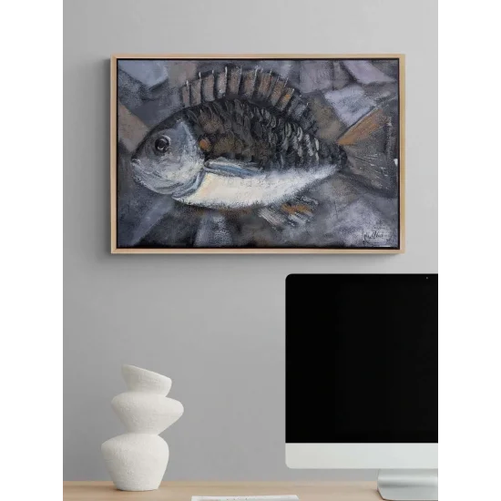 Black and White Fish Oil Painting