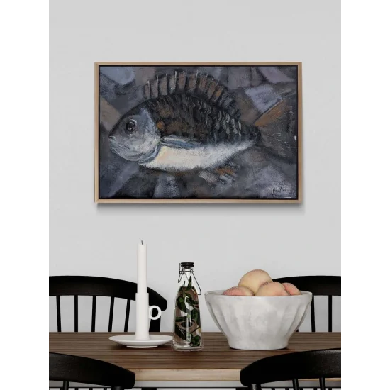 Black and White Fish Oil Painting