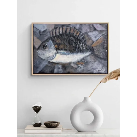 Black and White Fish Oil Painting