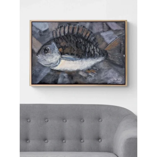 Black and White Fish Oil Painting