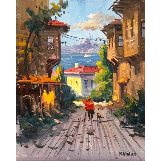 Sokağın Huzuru Yağlı Boya Tablosu
