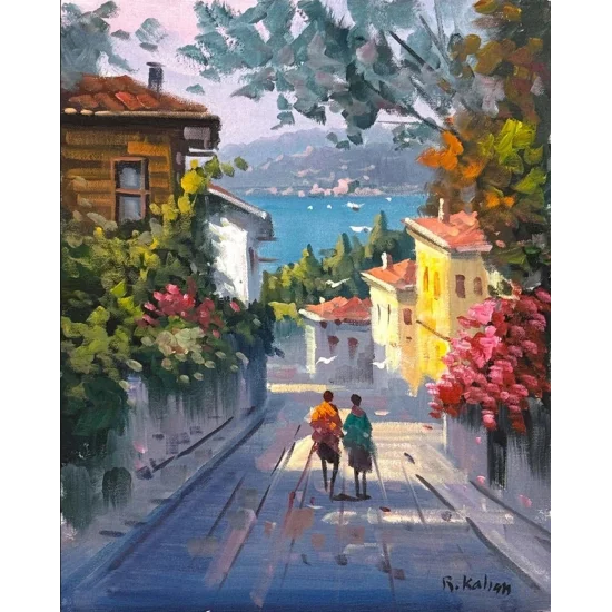 Sokaklarda Zaman Yağlı Boya Tablosu