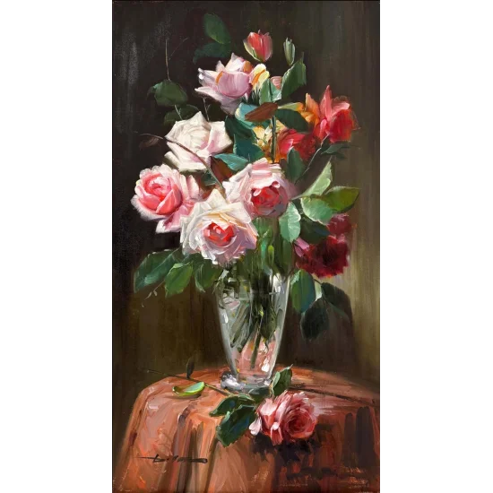 Solgun Aşkın İzleri Yağlı Boya Tablosu