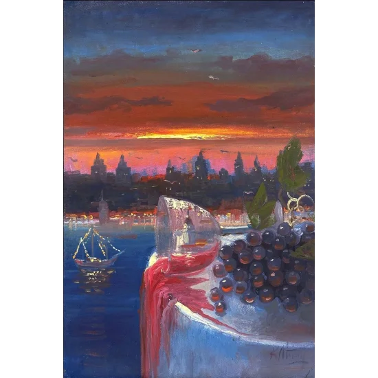 Son Kadeh İstanbul Yağlı Boya Tablosu