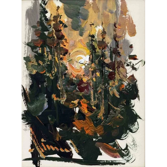 Sonbahar Işıltısı Yağlı Boya Tablosu