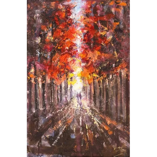 Sonbahar Melodisi Yağlı Boya Tablosu