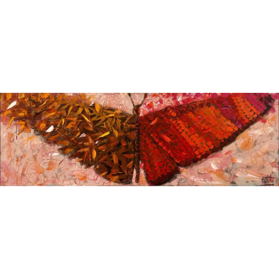 Sonbaharda Kelebek Yağlı Boya Tablosu