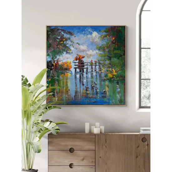 Sonbaharın Romantik Günü Yağlı Boya Tablosu