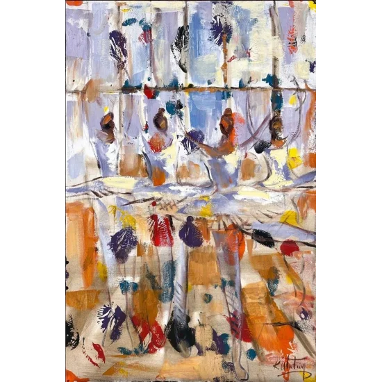 Sonsuzlukta Balerinler Yağlı Boya Tablosu