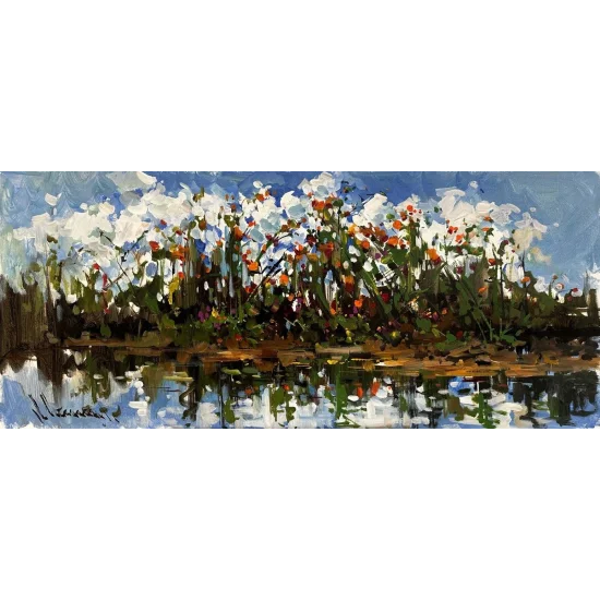 Abstract Flowers Oil Painting