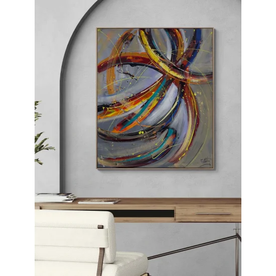 Soyut Sanatın Derinliği Yağlı Boya Tablosu