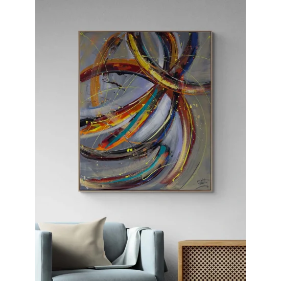 Soyut Sanatın Derinliği Yağlı Boya Tablosu