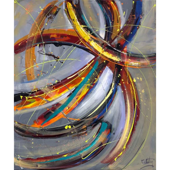 Soyut Sanatın Derinliği Yağlı Boya Tablosu