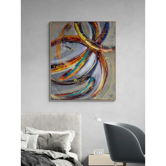 Soyut Sanatın Derinliği Yağlı Boya Tablosu