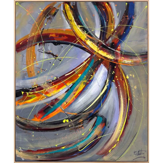 Soyut Sanatın Derinliği Yağlı Boya Tablosu