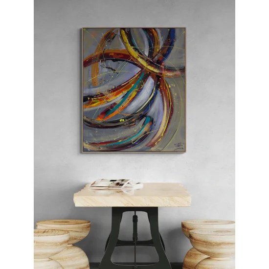 Soyut Sanatın Derinliği Yağlı Boya Tablosu