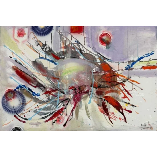 Abstract Crab Texture Oil Painting