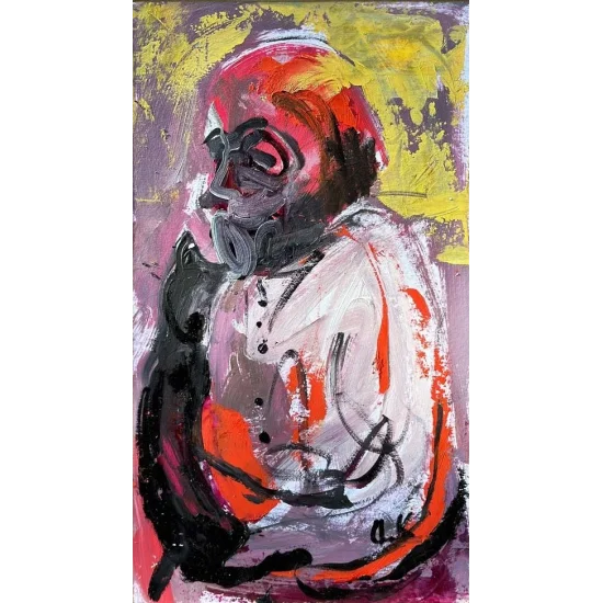 Human In Time Oil Painting