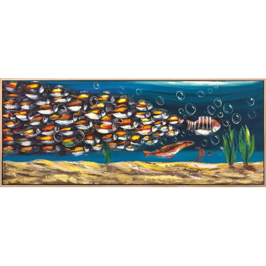 Su Altı Bahçesi Yağlı Boya Tablosu