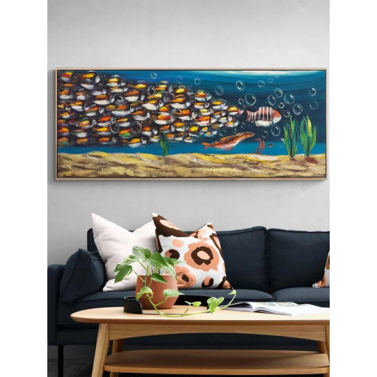 Su Altı Bahçesi Yağlı Boya Tablosu