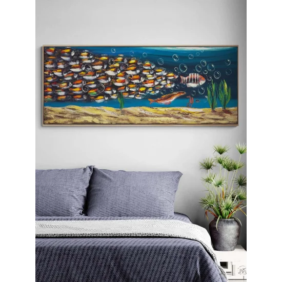 Su Altı Bahçesi Yağlı Boya Tablosu