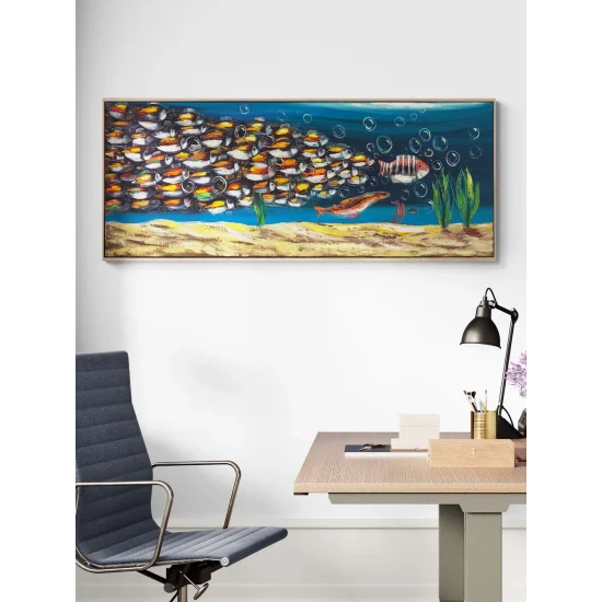 Su Altı Bahçesi Yağlı Boya Tablosu